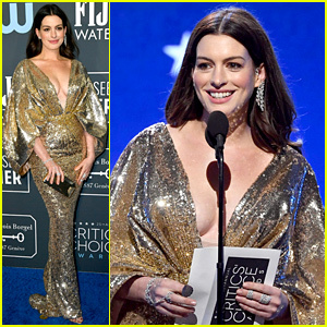 Ан Хатауей свети в злато на наградите Critics’ Choice Awards 2020 | 2020 Critics' Choice Awards, Anne Hathaway, Critics' Choice Awards