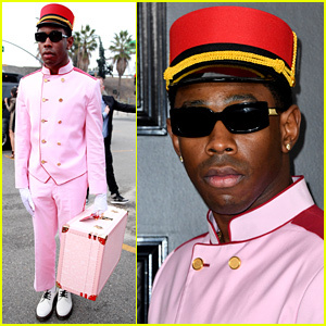 Tyler the Creator Wears Pink Bellhop Outfit to Grammys 2020