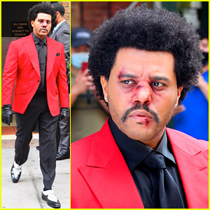 The Weeknd sort avec un maquillage pour le visage meurtri, apparemment pour la performance des VMA | MTV VMA 2020, The Weeknd