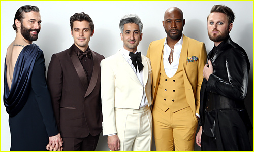 Актьорският състав на „Queer Eye“ поддържа яростен, докато е домакин на партито на Оскарите 2020 | Партита по наградите Оскар 2020, Антони Поровски, Боби Бърк, Джонатан Ван Нес, Карамо Браун, Тан Франс