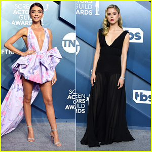 Sarah Hyland Tampil dalam Gaun Bunga Lilac di SAG Awards 2020 | Penghargaan SAG 2020, Erin Moriarty, Jason Bateman, Penghargaan SAG, Sarah Hyland