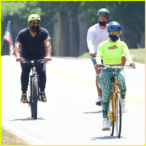 Jennifer Lopez & Alex Rodriguez Nyd en cykeltur i Hamptons | Alex Rodriguez, Jennifer Lopez