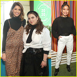 Katherine Schwarzenegger ja Beanie Feldstein puhuvat Aerien kansainvälisessä naistenpäivän huippukokouksessa | Ali Stroker, Aly Raisman, Beanie Feldstein, Hari Nef, Iskra Lawrence, Katherine Schwarzenegger, Lana Condor
