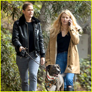Amber Heard i la núvia Bianca Butti surten a passejar el gos
