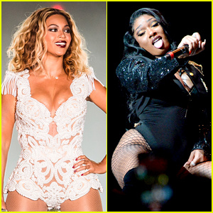 Megan Thee Stallion mottar blomster fra Beyonce etter fotografering
