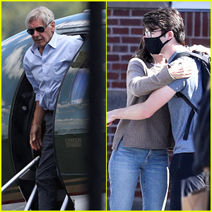 Harrison Ford, 아내 Calista Flockhart와 함께 아들 Liam을 대학에 데려 가기 위해 개인 제트기 비행