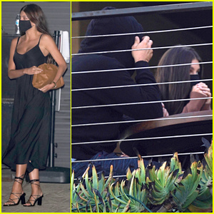 Leonardo DiCaprio arriveert rustig in Nobu voor een date night met Camila Morrone
