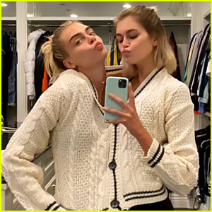 Cara Delevingne & Kaia Gerber Mendekat di Salah Satu Taylor Swift's Cardigans!