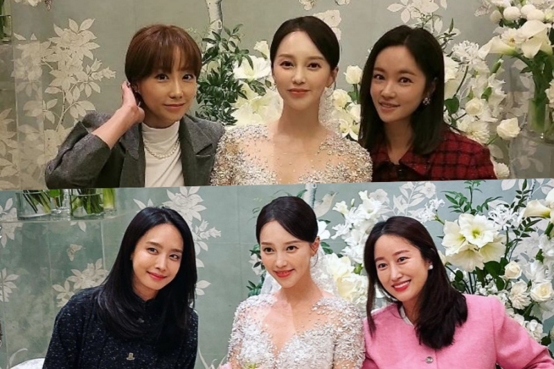 Colegii membrii Sugar Hwang Jung Eum și Yook Hye Seung + prieteni celebri împărtășesc fotografii frumoase din ziua specială a nunții lui Ayumi