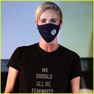 Charlize Theron porta una màscara durant l'acte de projecció de 'Mad Max: Fury Road' | Charlize Theron, Nicholas Hoult