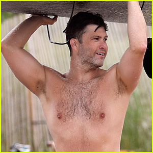 SNL's Colin Jost Goes Shirtless While Surfing in the Hamptons!