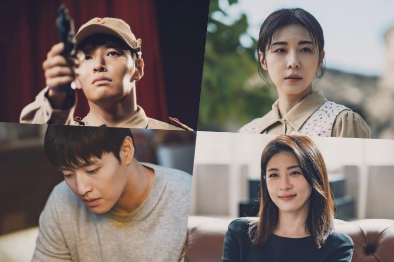 Kang Ha Neul und Ha Ji Won transzendieren die Zeit, indem sie Doppelrollen für das kommende Drama „Curtain Call“ gegeneinander vertauschen