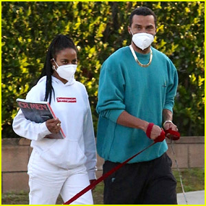 Jesse Williams Berjalan-jalan dengan Anjingnya dengan Pacar Taylor Paige | Jesse Williams, Taylor Paige