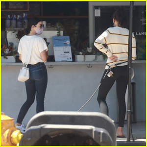 Nina Dobrev y Lucy Hale se encuentran mientras toman jugo en Los Ángeles | Lucy Hale, Nina Dobrev