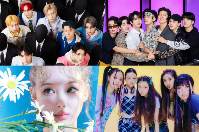 ENHYPEN, BTS, SEVENTEEN, TXT, ATEEZ, TWICE's Nayeon, ITZY, aespa, NewJeans ja Stray Kids sijoittuvat korkealle Billboardin albumilistalla