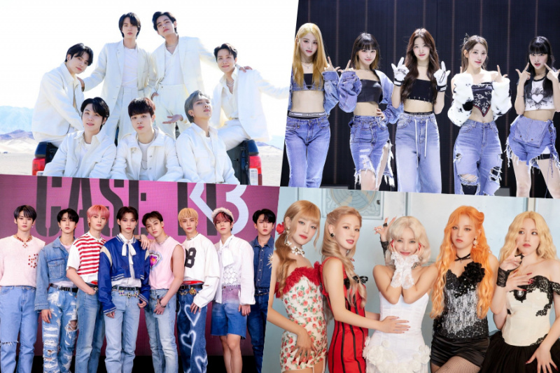 BTS, LE SSERAFIM, Stray Kids, (G)I-DLE, TWICE, NCT 127, ENHYPEN ja NewJeans ovat Billboardin albumilistan kärkipaikat