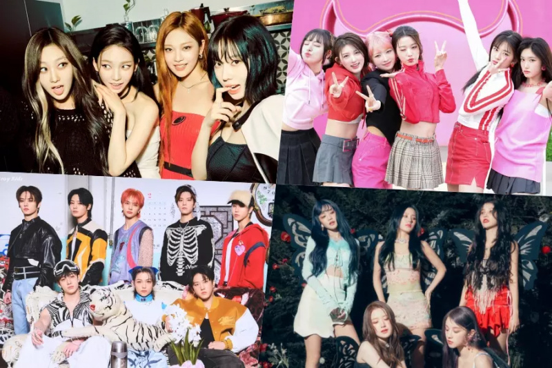 aespa, IVE, Stray Kids, (G)I-DLE, FIFTY FIFTY e mais gráficos mensais e semanais do Top Circle