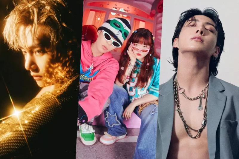 Ви из BTS и AKMU заработали двойную корону в еженедельных чартах Circle; Чонгук возглавил глобальный чарт K-Pop