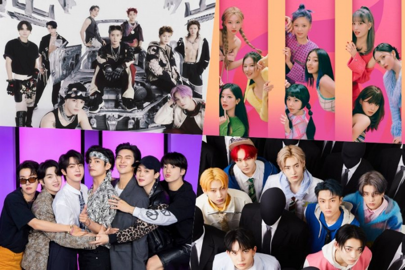 NCT 127, TWICE, BTS, ENHYPEN, SEVENTEEN, BLACKPINK, NewJeans e ITZY ocupam os primeiros lugares na parada mundial de álbuns da Billboard