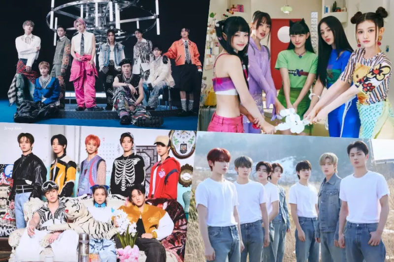 NCT 127, NewJeans, NCT, Stray Kids, ENHYPEN, FIFTY FIFTY, NCT DREAM és még sok más sweep top helyek a Billboard világalbumlistáján