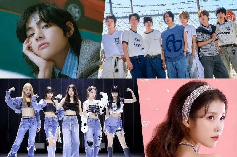 BTS:n V-, RIIZE- ja LE SSERAFIM -sertifikaatit ansaitsevat miljoonia sertifikaatteja; IU, AKMU, EVNNE, BOYNEXTDOOR ja CRAVITY Go Platinum