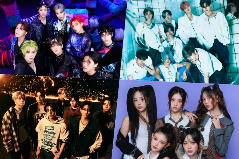 ATEEZ, Stray Kids, ENHYPEN, NewJeans, TXT, BTS, SevenTEEN, NCT 127، اور بل بورڈ کے ورلڈ البمز چارٹ پر سرفہرست مقامات کا دعویٰ