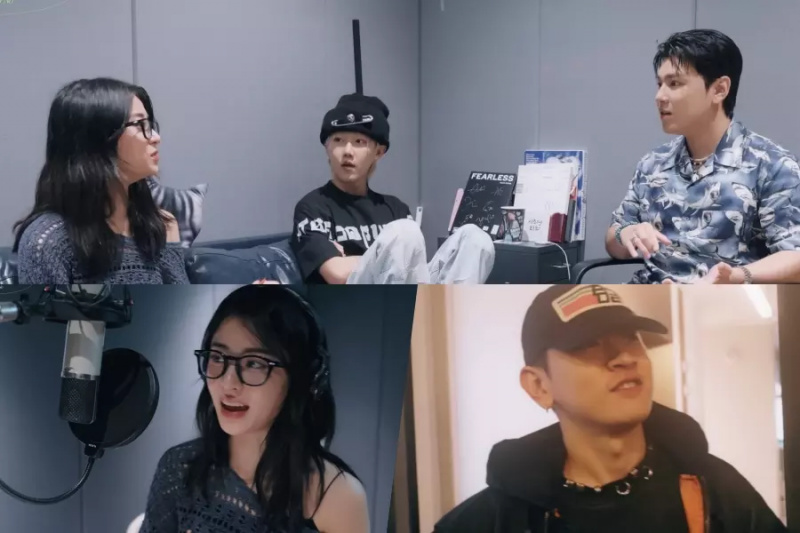 Anschauen: GroovyRoom stellt in dem eingängigen neuen Track Feat die Frage „Ja oder Nein“. Huh Yunjin And Crush von LE SSERAFIM