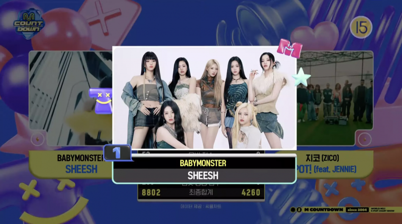 見る: BABYMONSTER、「M Countdown」で「SHEESH」が初優勝。 SEVENTEEN、IVEなどによるパフォーマンス