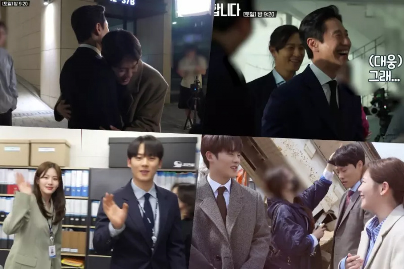 Assistir: Shin Ha Kyun, Lee Jung Ha, Jo Aram e Jin Goo mostram química fora da tela no set de “The Auditors”