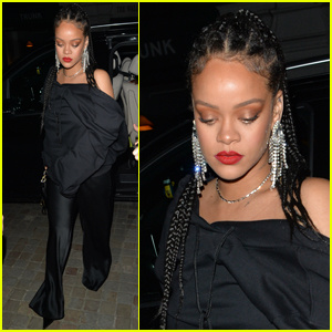 Rihanna Rocks All Black Outfit para sa Night Out sa London | Rihanna