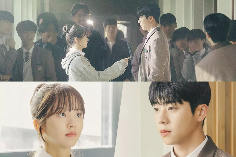 Kim So Hyun i Chae Jong Hyeop są zakochanymi licealistami w nostalgicznym plakacie „Serendipity’s Embrace”