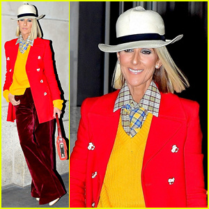 Celine Dion อาจเริ่มยิงในเสื้อโค้ตสีแดงของ Marc Jacobs ที่เธอสวมใน NYC Tonight