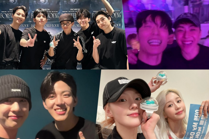 เหล่าดาราส่งความรักและสนับสนุน DAY6 ในคอนเสิร์ต 'FOREVER YOUNG' ในอินชอน
