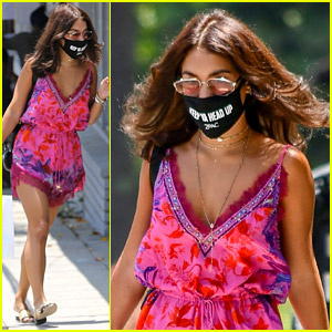 Vanessa Hudgens készen áll a nyárra aranyos rózsaszín pólójában!
