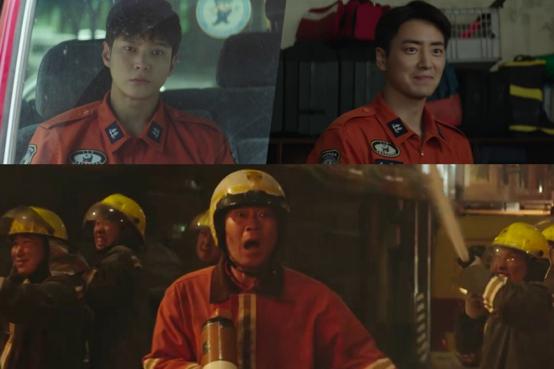 观看：周元、李俊赫、刘在明等人在即将上映的电影预告片中冒着生命危险扮演“消防员”