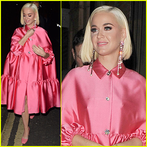 Si Katy Perry ay nagsusuot ng Medyo & Puffy Pink na Dress Sa Theater sa London | Katy Perry