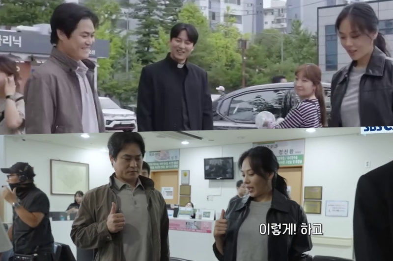 Se: BIBI lär Kim Sung Kyun och Kim Nam Gil 'Jang Won Young Turn' på 'The Fiery Priest 2'-uppsättningen