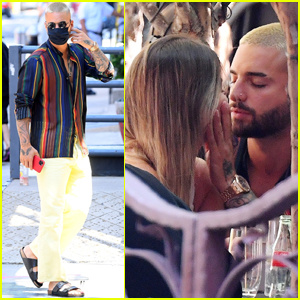Maluma packar på handdatorn med Mystery Woman i NYC | Maluma