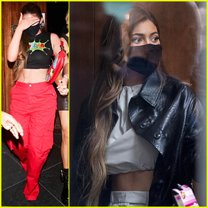 Kylie Jenner visar upp midriff på en klubb efter att ha återvänt från Paris | Kylie Jenner
