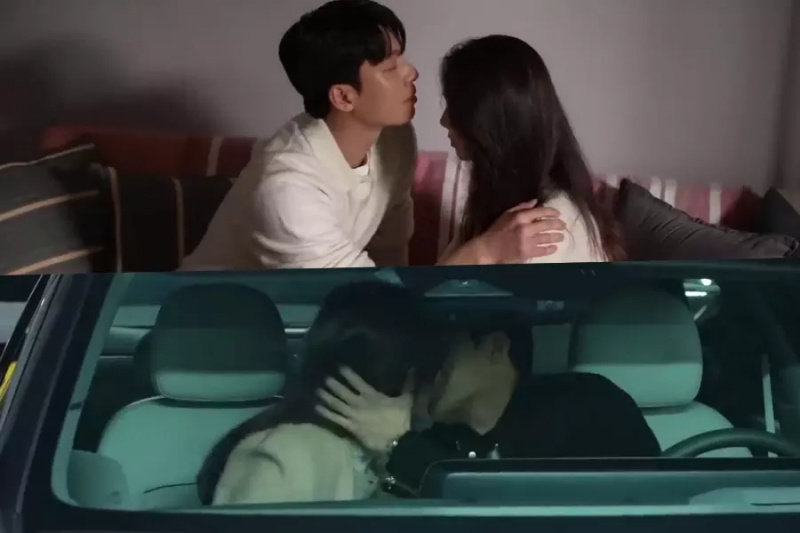 Nézze meg: Wi Ha Joon és Jung Ryeo Won édesek és kedvesek, miközben csókjeleneteket forgatnak a „The Midnight Romance In Hagwon” forgatásán.