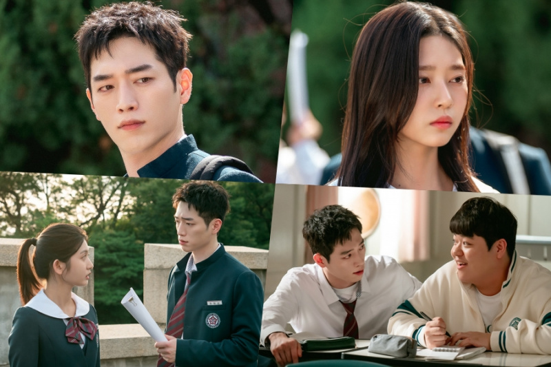 Kim Min Ju, Park Se Hyun, en Shin Jun Hang oprapping Seo Kang Joon's Secret Mission in 'Undercover High School'