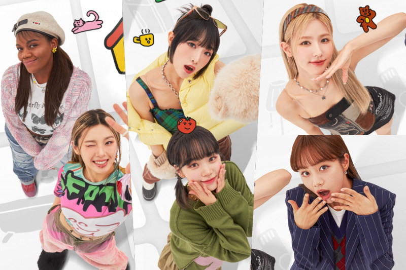 Hyeri, Miyeon, Choi Ye Na, Kim Chaewon, Leejung, dan Patricia Pancarkan Energi dan Kemistri Dalam Poster Untuk Variety Show Baru