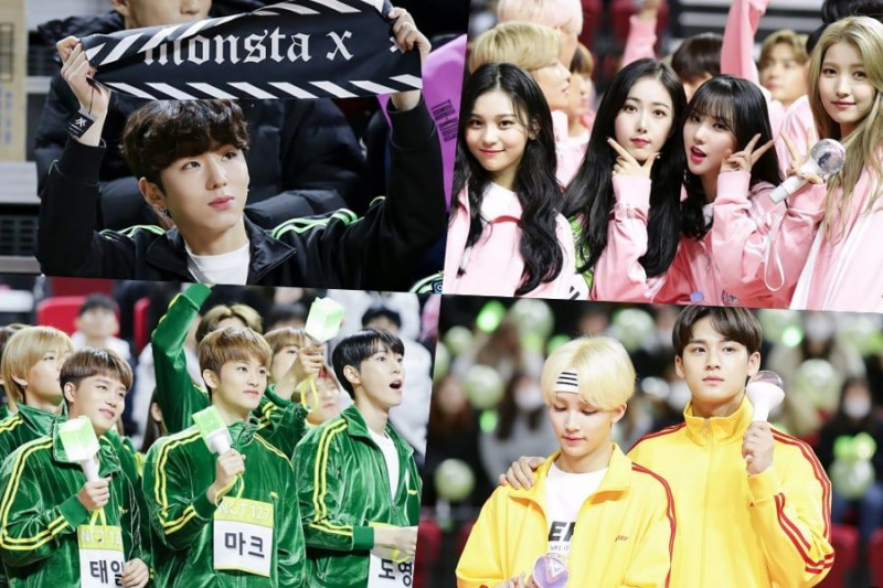 Idole zostają cheerleaderkami dla swoich grup na zdjęciach z „Mistrzostw Idol Star Athletics 2019”