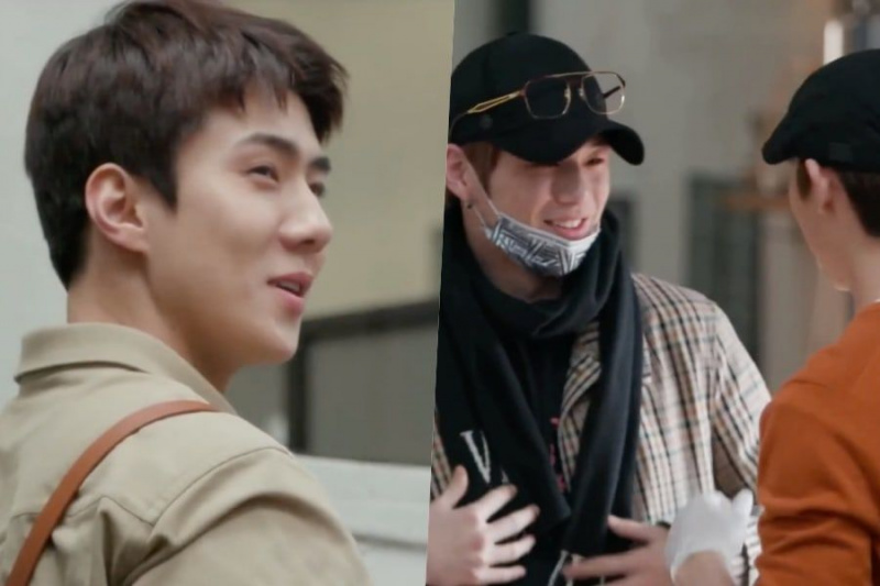 Se: Kang Daniel hjælper EXO's Sehun som en midlertidig deltidsmedarbejder på 'Coffee Friends'
