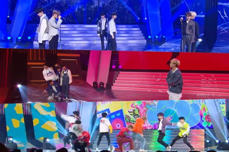 보기: 'Under 19' 참가자들이 2차 팀 배틀에서 방탄소년단과 블락비를 커버합니다.